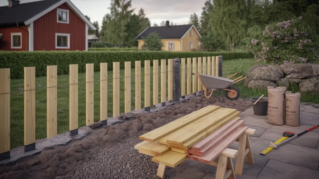 bygga staket i juni regler mot grannar stolpfundament och r tt tr val sommarens snabbaste s tt att ge tomten struktur