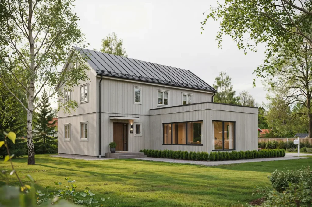 tillbyggnad av vardagsrum och hall i skokloster b lsta